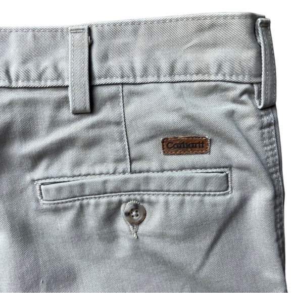 Carhartt Men’s Pleated Twill Khaki Work Pants B132KHI Beige, Size 40x34 - Picture 5 of 13